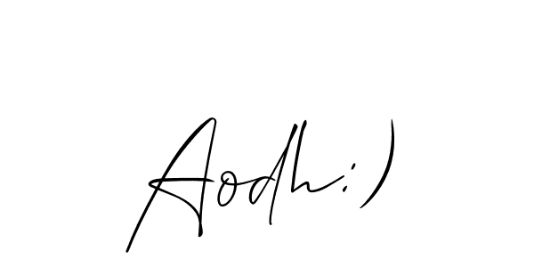 Use a signature maker to create a handwritten signature online. With this signature software, you can design (Allison_Script) your own signature for name Aodh:). Aodh:) signature style 2 images and pictures png