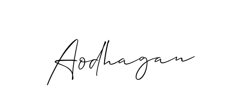 It looks lik you need a new signature style for name Aodhagan. Design unique handwritten (Allison_Script) signature with our free signature maker in just a few clicks. Aodhagan signature style 2 images and pictures png