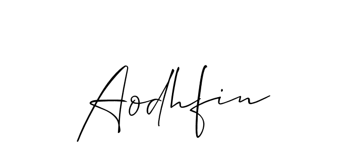 Also we have Aodhfin name is the best signature style. Create professional handwritten signature collection using Allison_Script autograph style. Aodhfin signature style 2 images and pictures png