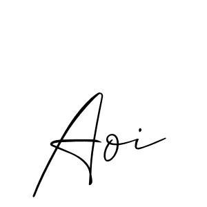 if you are searching for the best signature style for your name Aoi. so please give up your signature search. here we have designed multiple signature styles  using Allison_Script. Aoi signature style 2 images and pictures png