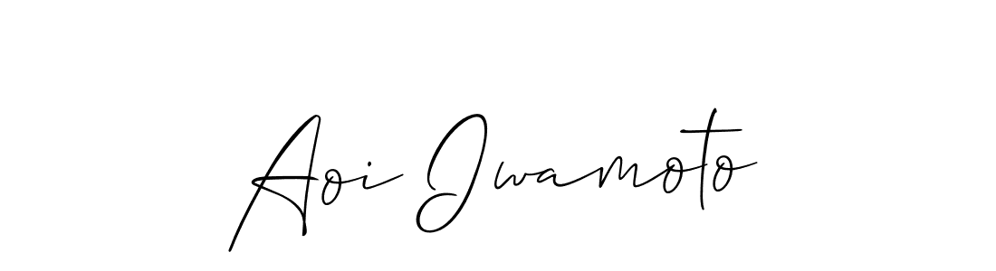 Make a beautiful signature design for name Aoi Iwamoto. With this signature (Allison_Script) style, you can create a handwritten signature for free. Aoi Iwamoto signature style 2 images and pictures png