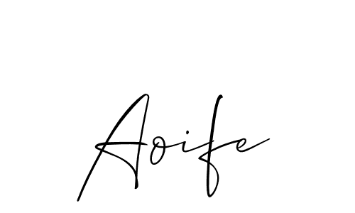 Make a beautiful signature design for name Aoife. With this signature (Allison_Script) style, you can create a handwritten signature for free. Aoife signature style 2 images and pictures png