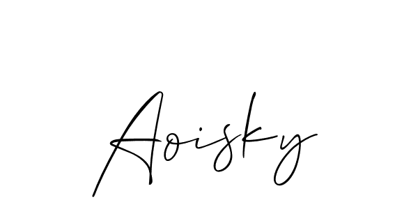 Make a beautiful signature design for name Aoisky. With this signature (Allison_Script) style, you can create a handwritten signature for free. Aoisky signature style 2 images and pictures png