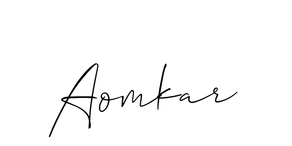 How to make Aomkar signature? Allison_Script is a professional autograph style. Create handwritten signature for Aomkar name. Aomkar signature style 2 images and pictures png
