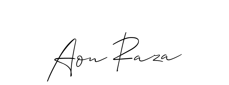 Similarly Allison_Script is the best handwritten signature design. Signature creator online .You can use it as an online autograph creator for name Aon Raza. Aon Raza signature style 2 images and pictures png
