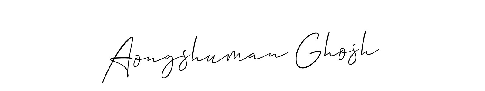 Also we have Aongshuman Ghosh name is the best signature style. Create professional handwritten signature collection using Allison_Script autograph style. Aongshuman Ghosh signature style 2 images and pictures png