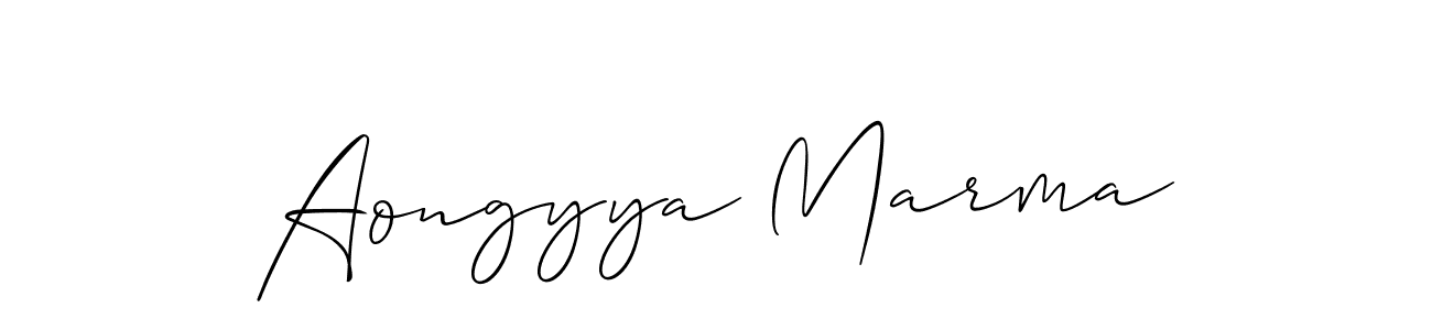 How to Draw Aongyya Marma signature style? Allison_Script is a latest design signature styles for name Aongyya Marma. Aongyya Marma signature style 2 images and pictures png