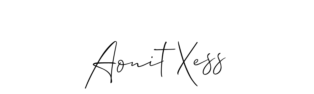 Make a beautiful signature design for name Aonit Xess. With this signature (Allison_Script) style, you can create a handwritten signature for free. Aonit Xess signature style 2 images and pictures png
