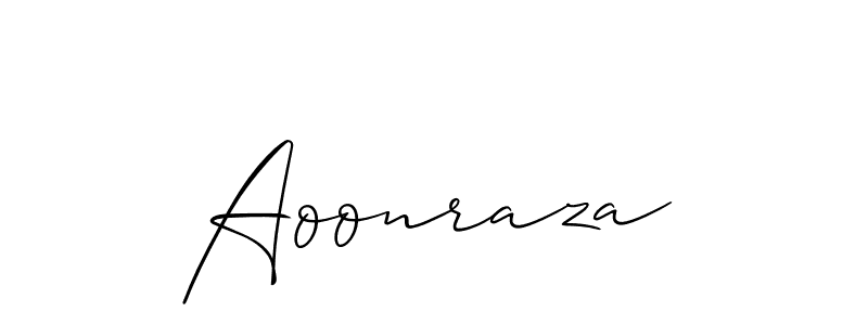 Best and Professional Signature Style for Aoonraza. Allison_Script Best Signature Style Collection. Aoonraza signature style 2 images and pictures png