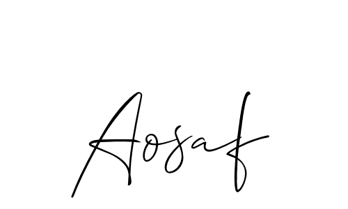 Make a beautiful signature design for name Aosaf. With this signature (Allison_Script) style, you can create a handwritten signature for free. Aosaf signature style 2 images and pictures png