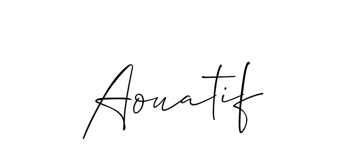 Allison_Script is a professional signature style that is perfect for those who want to add a touch of class to their signature. It is also a great choice for those who want to make their signature more unique. Get Aouatif name to fancy signature for free. Aouatif signature style 2 images and pictures png