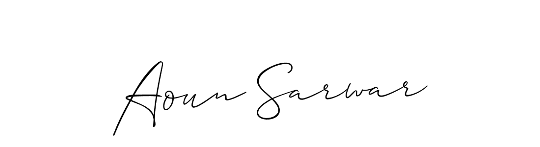 Make a short Aoun Sarwar signature style. Manage your documents anywhere anytime using Allison_Script. Create and add eSignatures, submit forms, share and send files easily. Aoun Sarwar signature style 2 images and pictures png