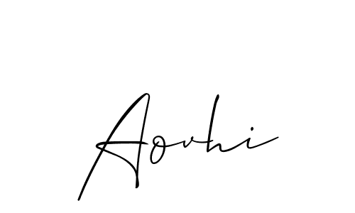 Create a beautiful signature design for name Aovhi. With this signature (Allison_Script) fonts, you can make a handwritten signature for free. Aovhi signature style 2 images and pictures png