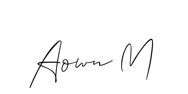 Create a beautiful signature design for name Aown M. With this signature (Allison_Script) fonts, you can make a handwritten signature for free. Aown M signature style 2 images and pictures png