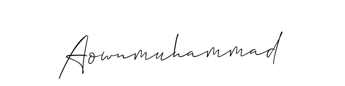 How to make Aownmuhammad signature? Allison_Script is a professional autograph style. Create handwritten signature for Aownmuhammad name. Aownmuhammad signature style 2 images and pictures png