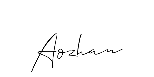 How to make Aozhan name signature. Use Allison_Script style for creating short signs online. This is the latest handwritten sign. Aozhan signature style 2 images and pictures png