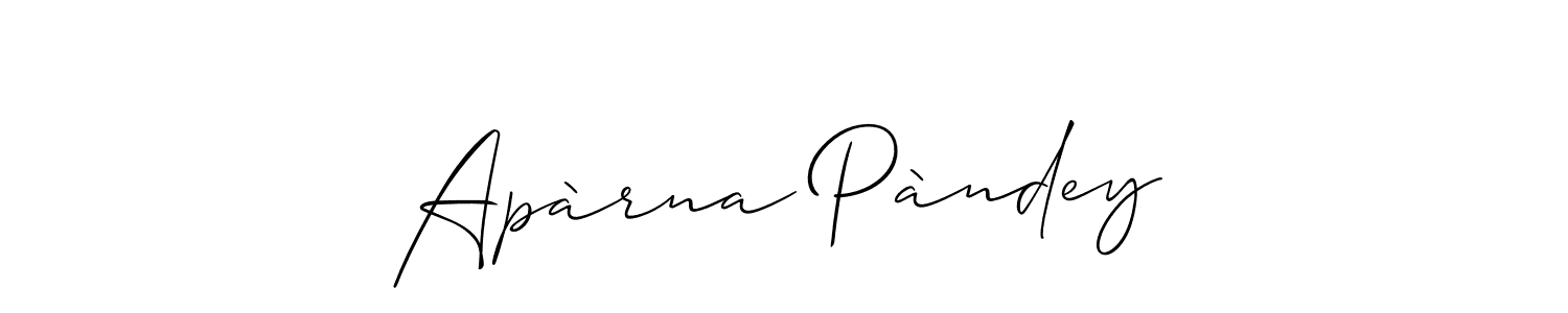 if you are searching for the best signature style for your name Apàrna Pàndey. so please give up your signature search. here we have designed multiple signature styles  using Allison_Script. Apàrna Pàndey signature style 2 images and pictures png