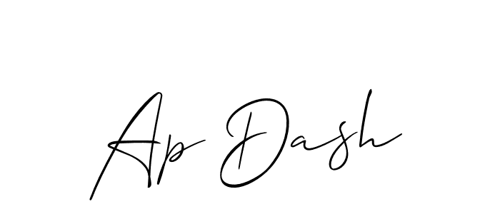 You should practise on your own different ways (Allison_Script) to write your name (Ap Dash) in signature. don't let someone else do it for you. Ap Dash signature style 2 images and pictures png