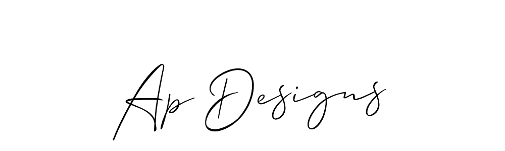 This is the best signature style for the Ap Designs name. Also you like these signature font (Allison_Script). Mix name signature. Ap Designs signature style 2 images and pictures png