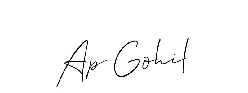 How to make Ap Gohil signature? Allison_Script is a professional autograph style. Create handwritten signature for Ap Gohil name. Ap Gohil signature style 2 images and pictures png