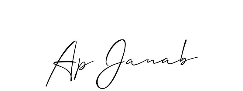Create a beautiful signature design for name Ap Janab. With this signature (Allison_Script) fonts, you can make a handwritten signature for free. Ap Janab signature style 2 images and pictures png