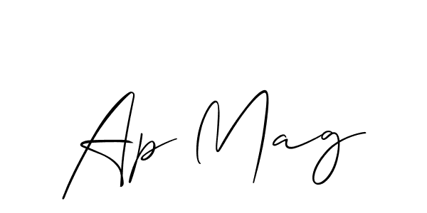 Allison_Script is a professional signature style that is perfect for those who want to add a touch of class to their signature. It is also a great choice for those who want to make their signature more unique. Get Ap Mag name to fancy signature for free. Ap Mag signature style 2 images and pictures png