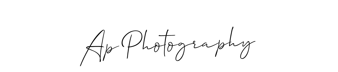 Also You can easily find your signature by using the search form. We will create Ap Photography name handwritten signature images for you free of cost using Allison_Script sign style. Ap Photography signature style 2 images and pictures png