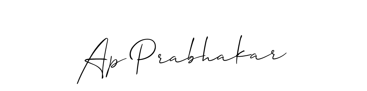 Make a short Ap Prabhakar signature style. Manage your documents anywhere anytime using Allison_Script. Create and add eSignatures, submit forms, share and send files easily. Ap Prabhakar signature style 2 images and pictures png