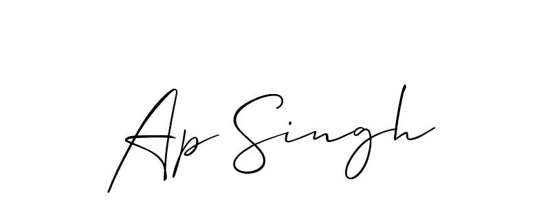 You should practise on your own different ways (Allison_Script) to write your name (Ap Singh) in signature. don't let someone else do it for you. Ap Singh signature style 2 images and pictures png