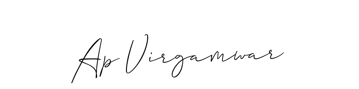 How to make Ap Virgamwar name signature. Use Allison_Script style for creating short signs online. This is the latest handwritten sign. Ap Virgamwar signature style 2 images and pictures png