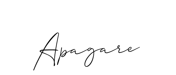 Allison_Script is a professional signature style that is perfect for those who want to add a touch of class to their signature. It is also a great choice for those who want to make their signature more unique. Get Apagare name to fancy signature for free. Apagare signature style 2 images and pictures png