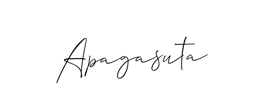 How to make Apagasuta name signature. Use Allison_Script style for creating short signs online. This is the latest handwritten sign. Apagasuta signature style 2 images and pictures png