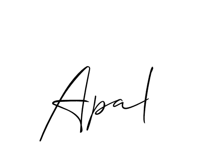 How to make Apal name signature. Use Allison_Script style for creating short signs online. This is the latest handwritten sign. Apal signature style 2 images and pictures png