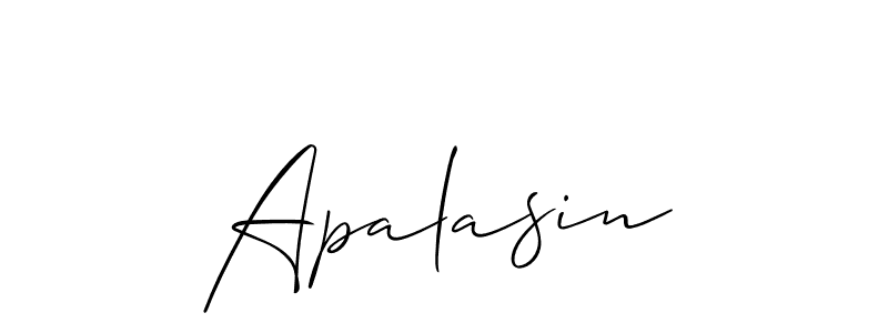 Make a beautiful signature design for name Apalasin. With this signature (Allison_Script) style, you can create a handwritten signature for free. Apalasin signature style 2 images and pictures png