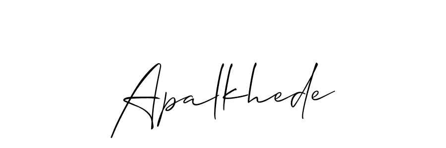 if you are searching for the best signature style for your name Apalkhede. so please give up your signature search. here we have designed multiple signature styles  using Allison_Script. Apalkhede signature style 2 images and pictures png