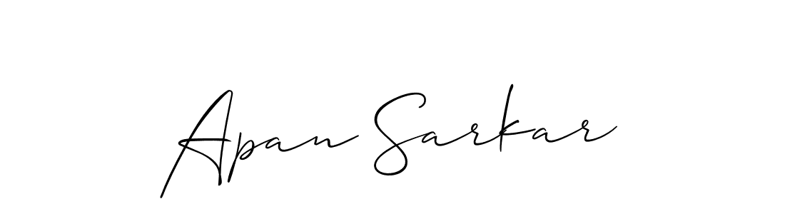 How to make Apan Sarkar signature? Allison_Script is a professional autograph style. Create handwritten signature for Apan Sarkar name. Apan Sarkar signature style 2 images and pictures png