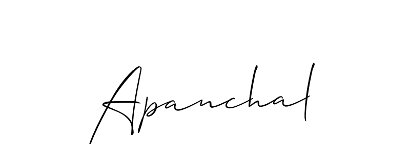 Also You can easily find your signature by using the search form. We will create Apanchal name handwritten signature images for you free of cost using Allison_Script sign style. Apanchal signature style 2 images and pictures png