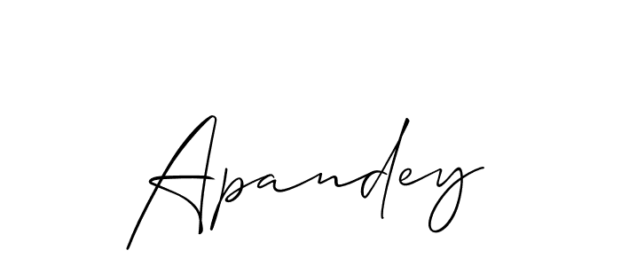 Make a short Apandey signature style. Manage your documents anywhere anytime using Allison_Script. Create and add eSignatures, submit forms, share and send files easily. Apandey signature style 2 images and pictures png