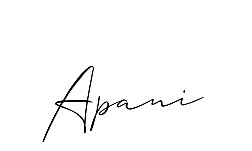 You should practise on your own different ways (Allison_Script) to write your name (Apani) in signature. don't let someone else do it for you. Apani signature style 2 images and pictures png