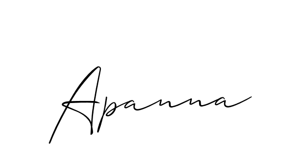 Best and Professional Signature Style for Apanna. Allison_Script Best Signature Style Collection. Apanna signature style 2 images and pictures png