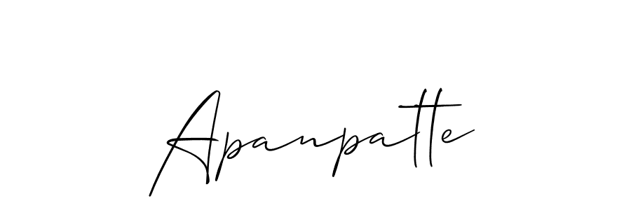 Make a beautiful signature design for name Apanpatte. Use this online signature maker to create a handwritten signature for free. Apanpatte signature style 2 images and pictures png