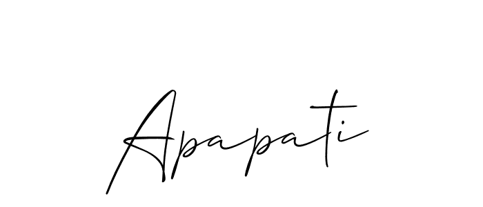 if you are searching for the best signature style for your name Apapati. so please give up your signature search. here we have designed multiple signature styles  using Allison_Script. Apapati signature style 2 images and pictures png