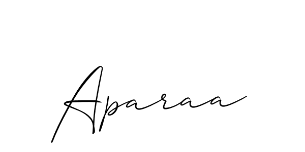 It looks lik you need a new signature style for name Aparaa. Design unique handwritten (Allison_Script) signature with our free signature maker in just a few clicks. Aparaa signature style 2 images and pictures png