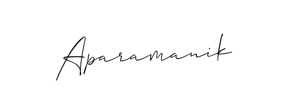 It looks lik you need a new signature style for name Aparamanik. Design unique handwritten (Allison_Script) signature with our free signature maker in just a few clicks. Aparamanik signature style 2 images and pictures png