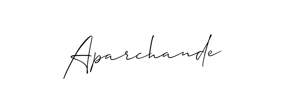 How to make Aparchande signature? Allison_Script is a professional autograph style. Create handwritten signature for Aparchande name. Aparchande signature style 2 images and pictures png