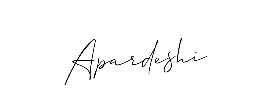 How to make Apardeshi name signature. Use Allison_Script style for creating short signs online. This is the latest handwritten sign. Apardeshi signature style 2 images and pictures png