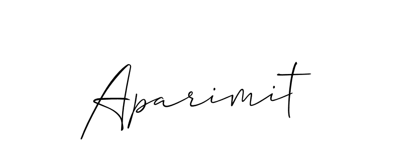 How to make Aparimit signature? Allison_Script is a professional autograph style. Create handwritten signature for Aparimit name. Aparimit signature style 2 images and pictures png