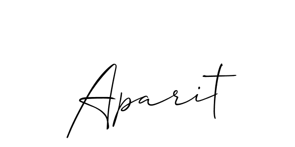 It looks lik you need a new signature style for name Aparit. Design unique handwritten (Allison_Script) signature with our free signature maker in just a few clicks. Aparit signature style 2 images and pictures png
