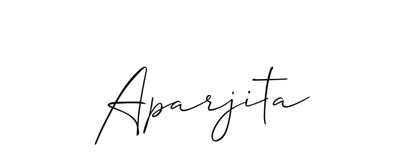 How to make Aparjita signature? Allison_Script is a professional autograph style. Create handwritten signature for Aparjita name. Aparjita signature style 2 images and pictures png