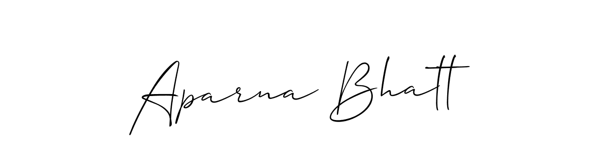Allison_Script is a professional signature style that is perfect for those who want to add a touch of class to their signature. It is also a great choice for those who want to make their signature more unique. Get Aparna Bhatt name to fancy signature for free. Aparna Bhatt signature style 2 images and pictures png